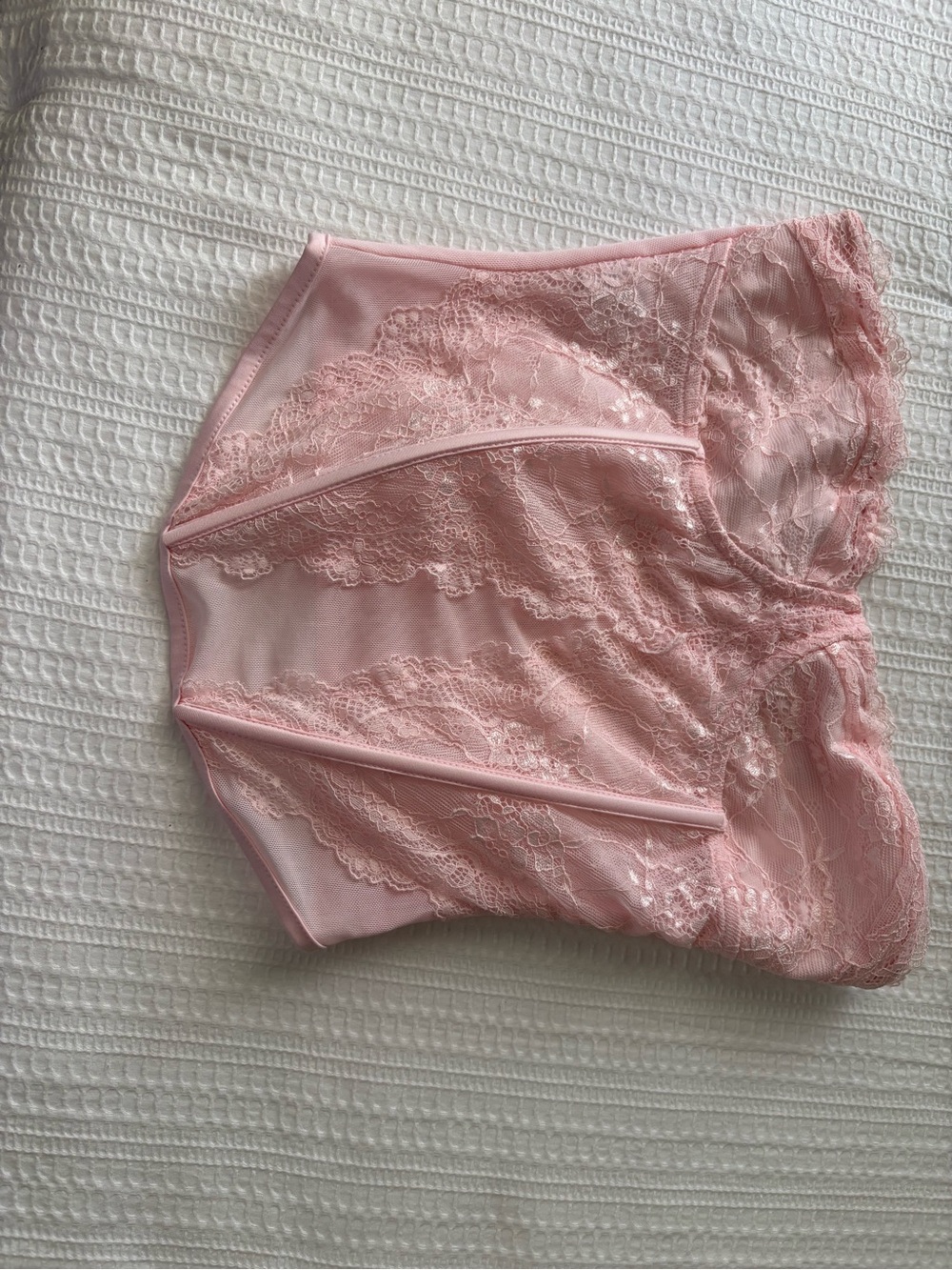 I am GIAStrapless Lace Bustier Corset Top - Light Pink - Picture 6 of 8
